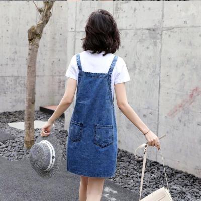 ĐẦM JEAN YẾM 2 DÂY PHỐI TÚI - NY851